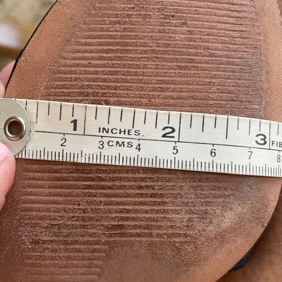 STUART WEITZMAN BLACK SANDALS SZ 7.5 M, 2 inch heels - Picture 9 of 12